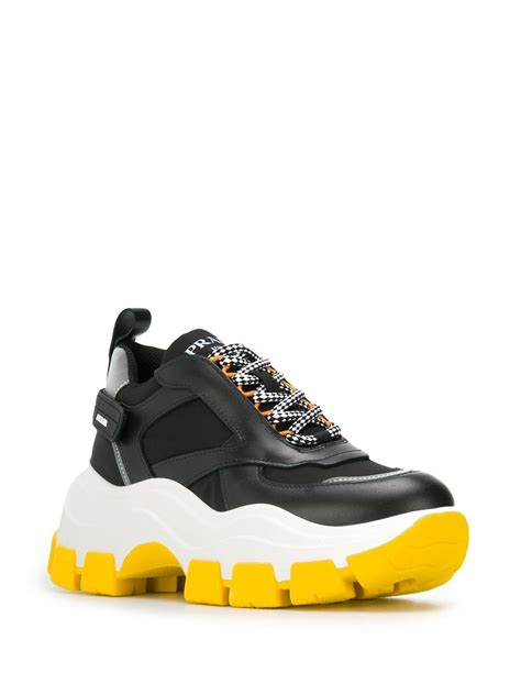 prada pegasus chunky sneakers black